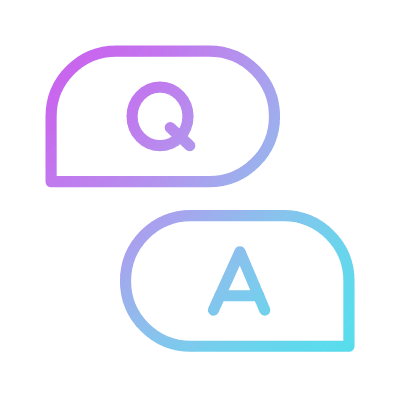 FAQ, Animated Icon, Gradient