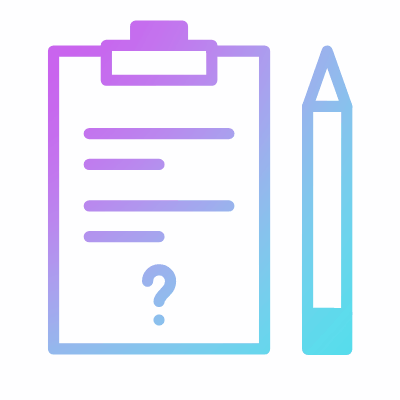 Questionnaire, Animated Icon, Gradient