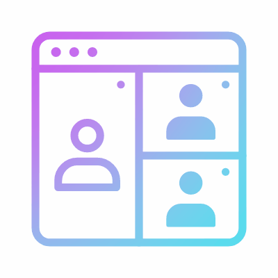 Video conference, Animated Icon, Gradient