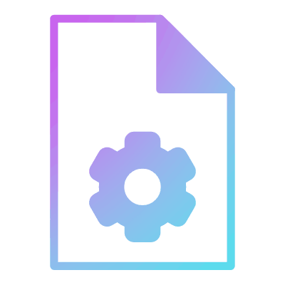 Document settings, Animated Icon, Gradient