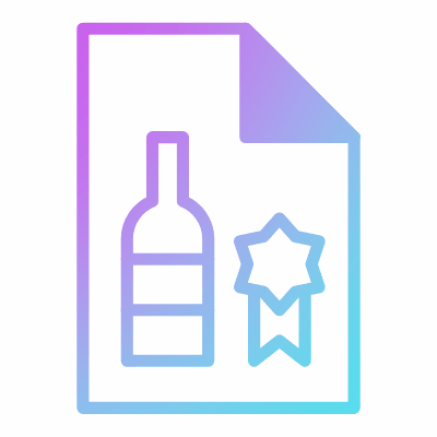 Alcoholic license, Animated Icon, Gradient