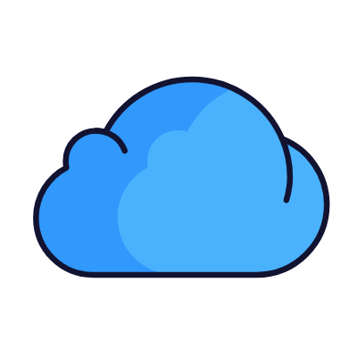 Cloud, Animated Icon, Lineal