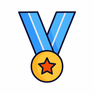 Medal, Animated Icon, Lineal