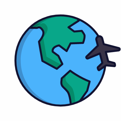 Travel agency, Animated Icon, Lineal
