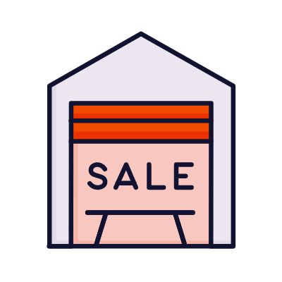 Garage sale, Animated Icon, Lineal