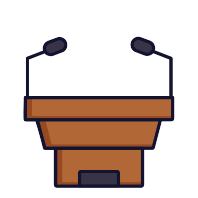 Conference, Animated Icon, Lineal
