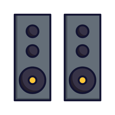 Speakers, Animated Icon, Lineal