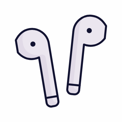 Earbud, Animated Icon, Lineal
