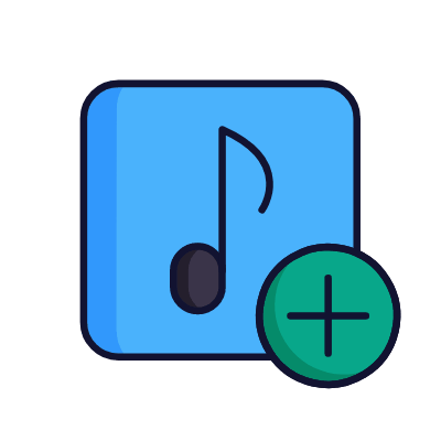 Add song, Animated Icon, Lineal