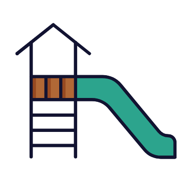 Yard playground, Animated Icon, Lineal
