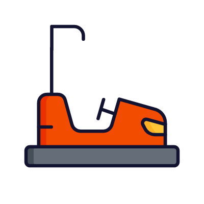 Bumper car, Animated Icon, Lineal