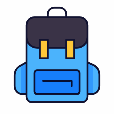 Bagpack, Animated Icon, Lineal
