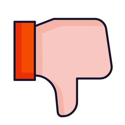 Thumb down, Animated Icon, Lineal
