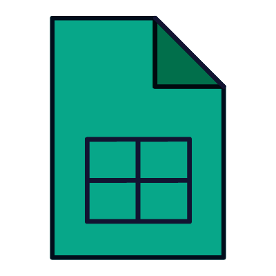 Google Sheet, Animated Icon, Lineal