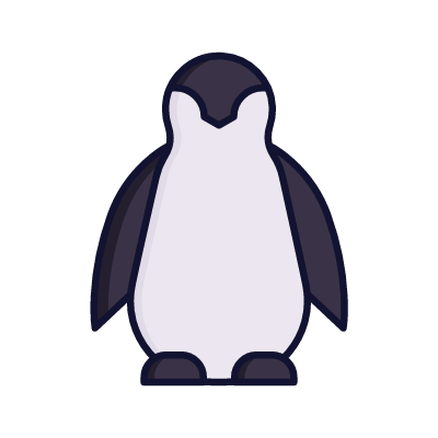 Penguin, Animated Icon, Lineal