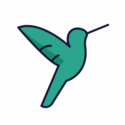Hummingbird, Animated Icon, Lineal