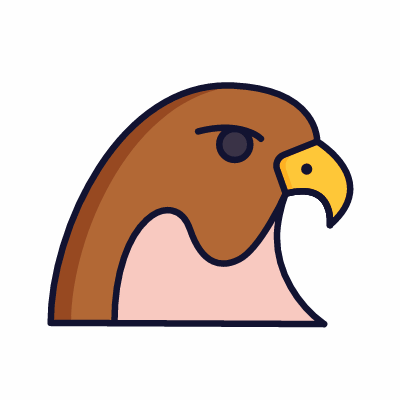 Falcon, Animated Icon, Lineal