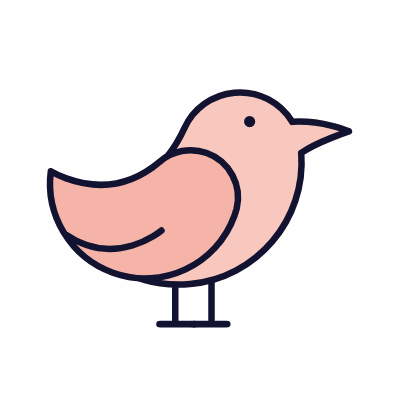 Bird, Animated Icon, Lineal