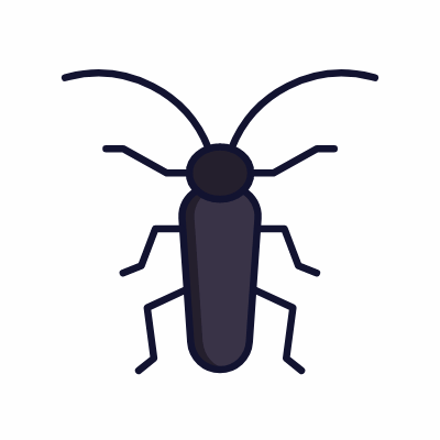 Cockroach, Animated Icon, Lineal