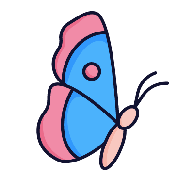 Butterfly, Animated Icon, Lineal