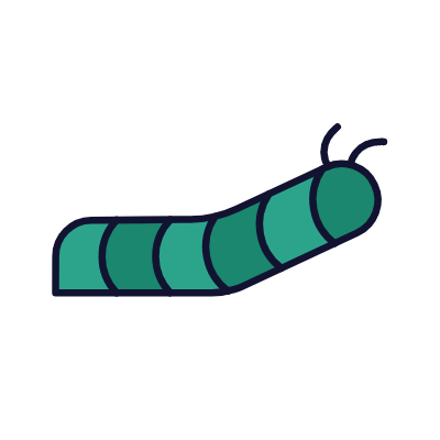 Caterpillar, Animated Icon, Lineal