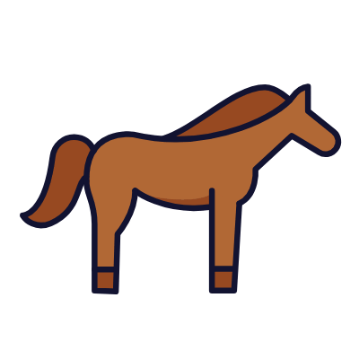 Horse, Animated Icon, Lineal