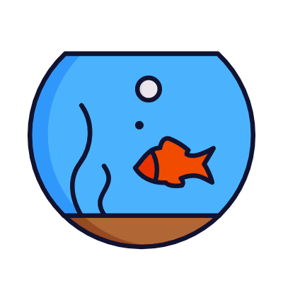Aquarium, Animated Icon, Lineal