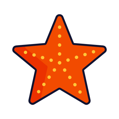 Starfish, Animated Icon, Lineal