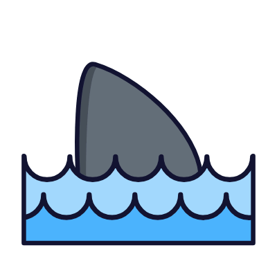 Shark, Animated Icon, Lineal
