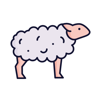 Sheep, Animated Icon, Lineal