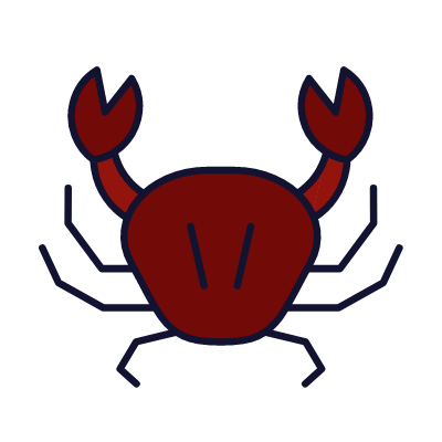 Crab, Animated Icon, Lineal
