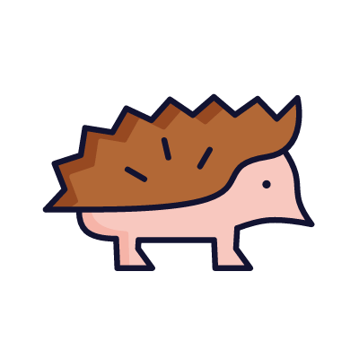 Hedgehog, Animated Icon, Lineal
