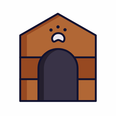 Dog house, Animated Icon, Lineal