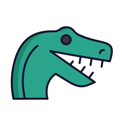 Dinosaur, Animated Icon, Lineal