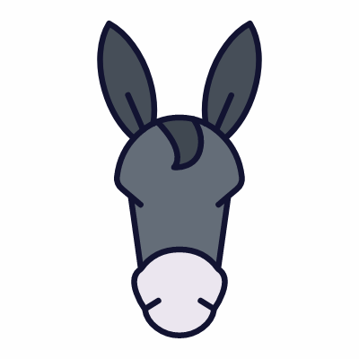 Donkey, Animated Icon, Lineal