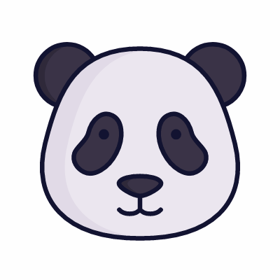 Panda, Animated Icon, Lineal