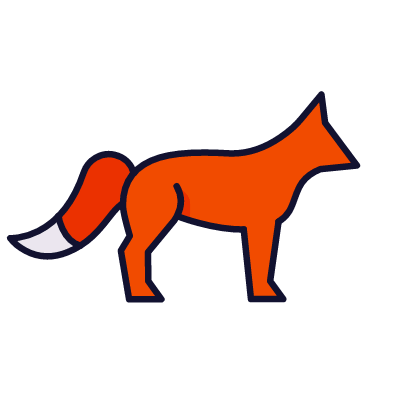 Fox, Animated Icon, Lineal