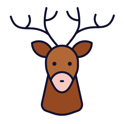 Deer, Animated Icon, Lineal