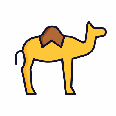 Camel, Animated Icon, Lineal