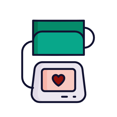 Blood pressure meter, Animated Icon, Lineal