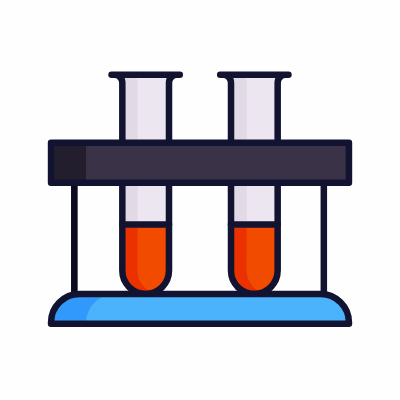 Test tubes, Animated Icon, Lineal