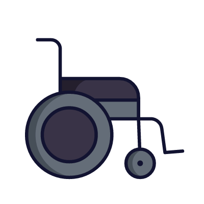Wheelchair, Animated Icon, Lineal