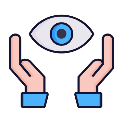 Eye care, Animated Icon, Lineal