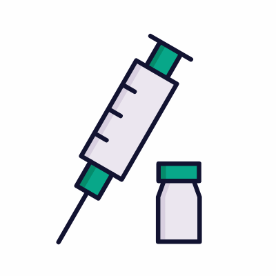Vaccination, Animated Icon, Lineal