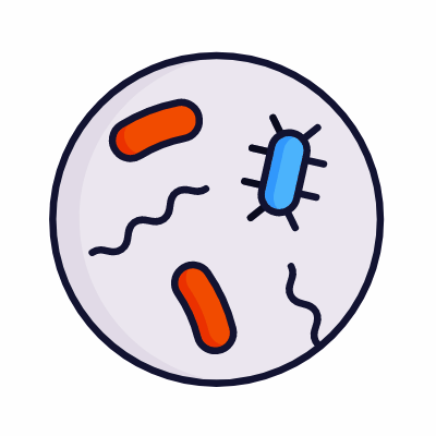 Bacteria, Animated Icon, Lineal
