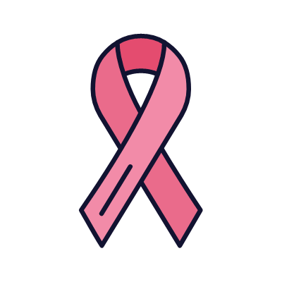 Cancer Ribbon, Animated Icon, Lineal