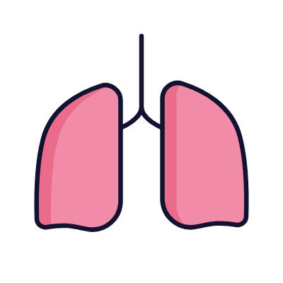 Lungs, Animated Icon, Lineal