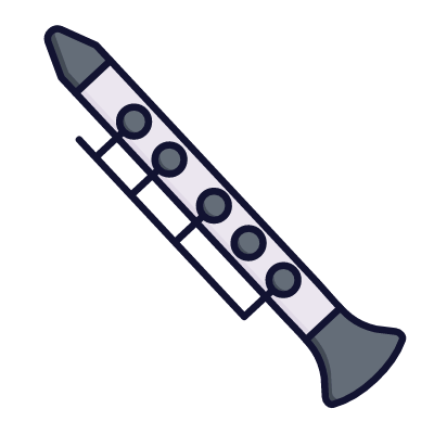 Clarinet, Animated Icon, Lineal