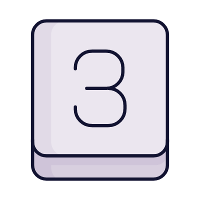 Three key, Animated Icon, Lineal