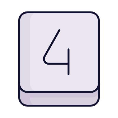 Four key, Animated Icon, Lineal